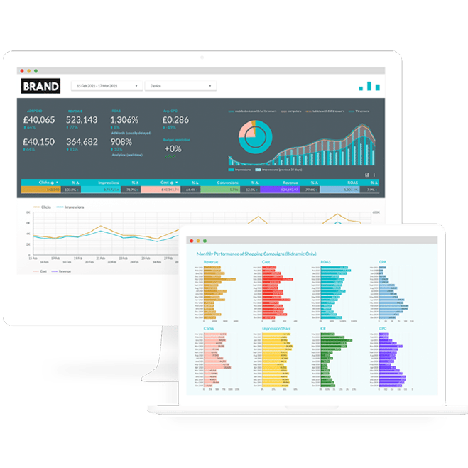 Bidnamic provides you all the data and insights from your performance campaigns.