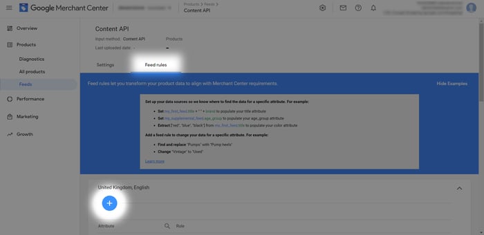 Merchant Center new feed rule
