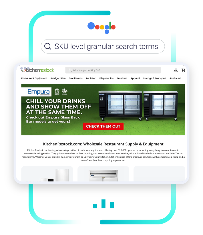 Kitchen Restock reduces CPC by 54% using Bidnamic's Targeted Search Term algorithm test | Bidnamic