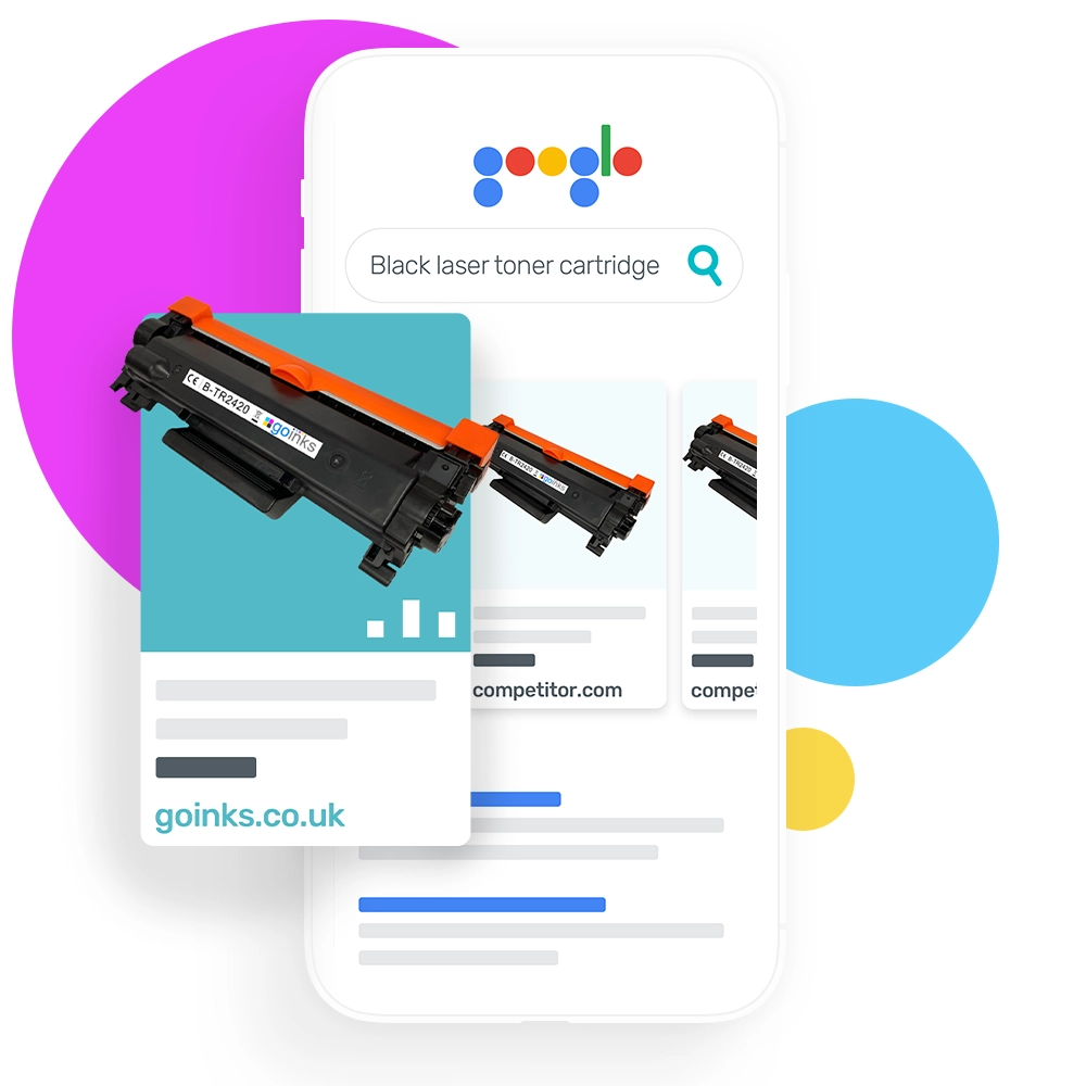 Go Inks found Google Shopping success with a lower CPA