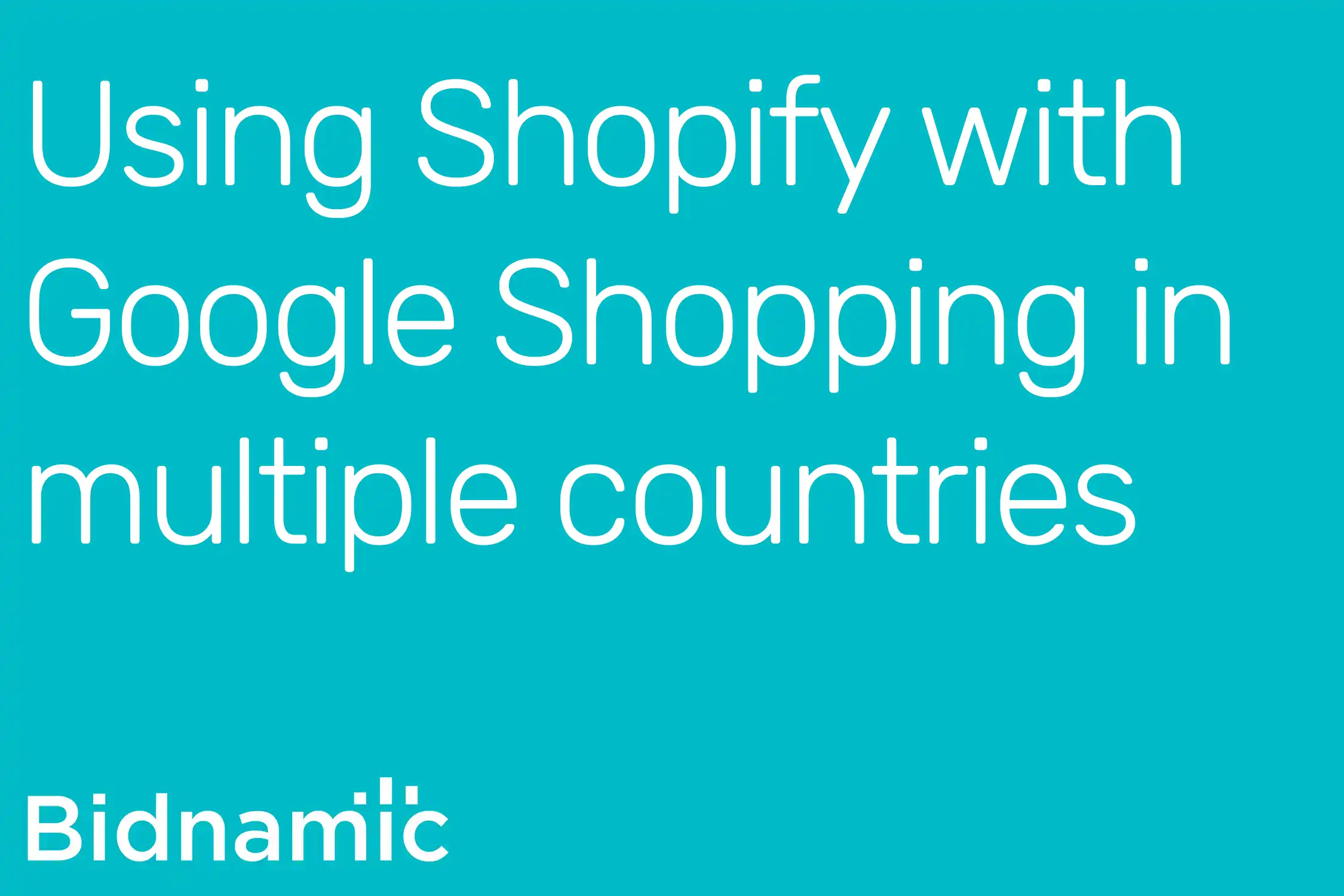 Using Shopify in multiple countries