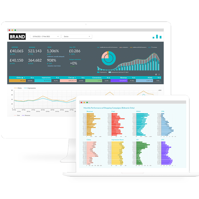 Bidnamic provides you all the data and insights from your performance campaigns.